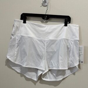 Lululemon Speed Up HR Short 4” Lined White NWT